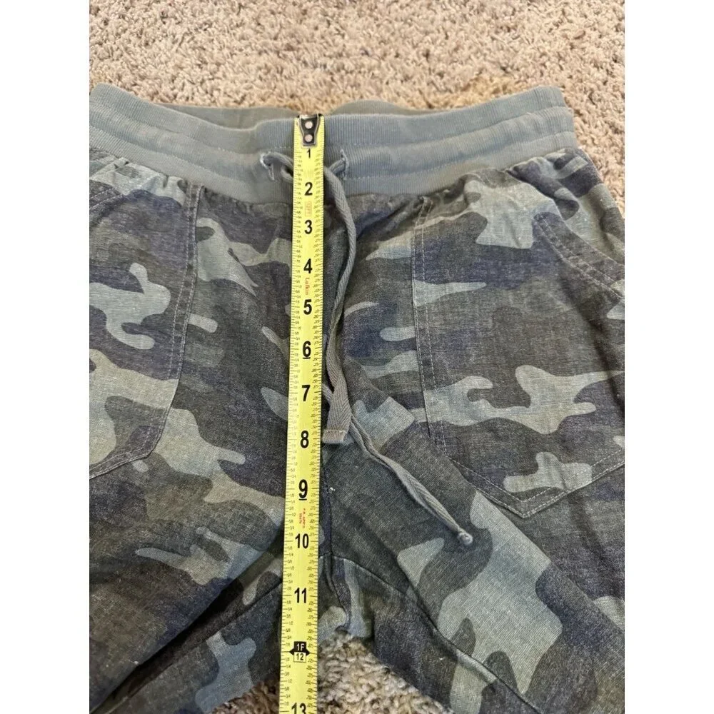 Womens Camo Jogger Pants Crop Ankle Linen Blend Casual Beach Travel Outdoor SM - Picture 8 of 8